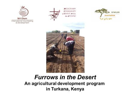 Furrows in the Desert An agricultural development program