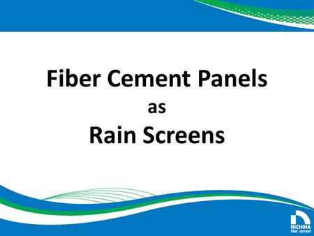 Fiber Cement Panels as Rain Screens