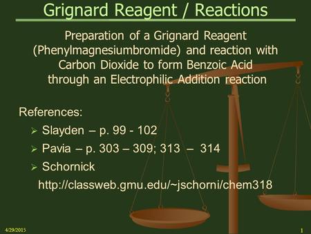 Grignard Reagent / Reactions
