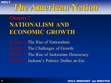 Chapter 7 NATIONALISM AND ECONOMIC GROWTH