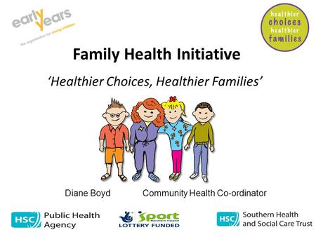 Family Health Initiative ‘Healthier Choices, Healthier Families’ Diane Boyd Community Health Co-ordinator.