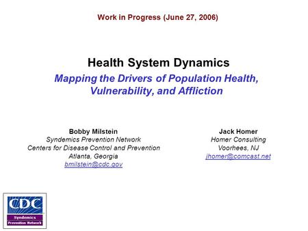Health System Dynamics