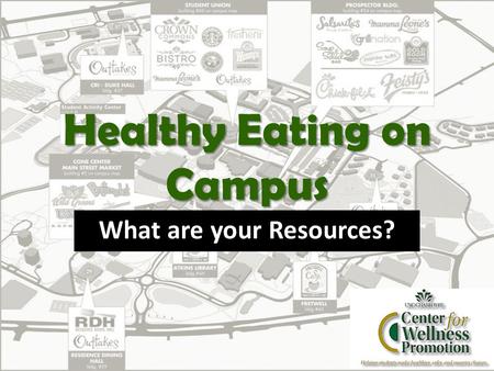Healthy Eating on Campus What are your Resources?.