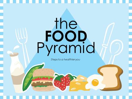 the FOOD Pyramid Steps to a healthier you Eating Right Every Day  Briefly describe the point of this lesson, which is that the class will be learning.