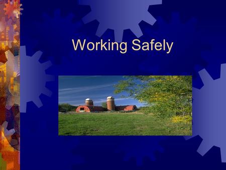 Working Safely. Causes of eye injuries  Rock, soil or dust particles  Objects thrown from equipment  Spray cans  Pesticides  Tools.