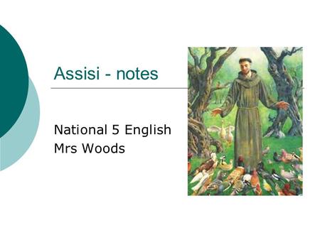 National 5 English Mrs Woods