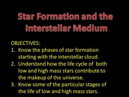 Star Formation and the Interstellar Medium