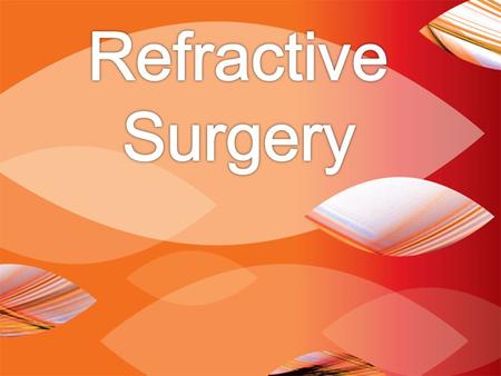 REFRACTIVE ERROR AND SURGERIES IN THE UNITED STATES
