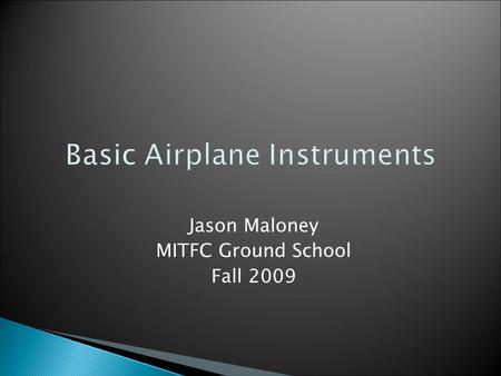 Basic Airplane Instruments