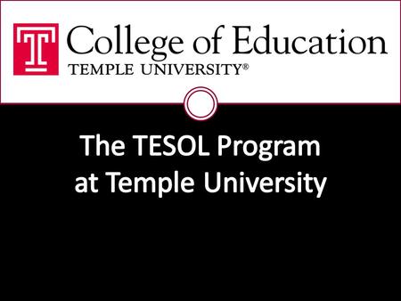 The primary mission of the TESOL Program is: to provide pre-service and in-service teachers and novice researchers with theoretical and practical tools.