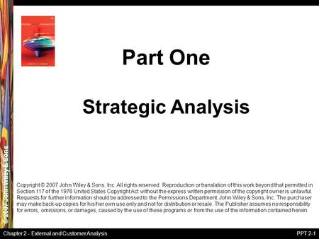 Part One Strategic Analysis