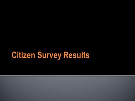 Citizen Survey Results. Mecklenburg County Citizen Survey  Questions on full range of usage, customer satisfaction, needs, unmet needs, and priorities.