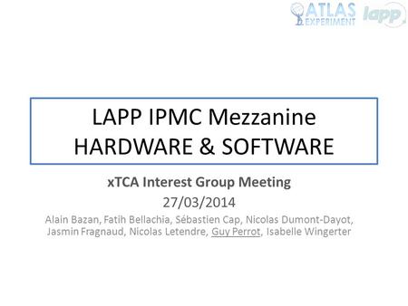 LAPP IPMC Mezzanine HARDWARE & SOFTWARE