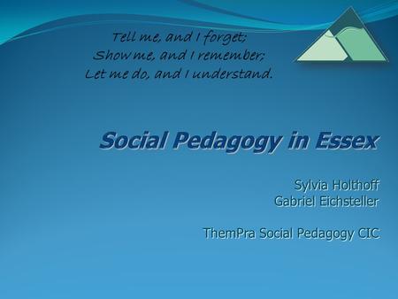 Social Pedagogy in Essex