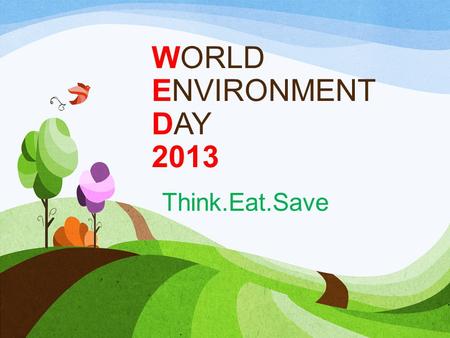 WORLD ENVIRONMENT DAY 2013 Think.Eat.Save.