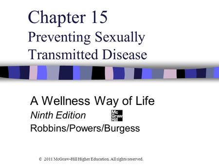 Chapter 15 Preventing Sexually Transmitted Disease