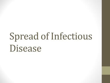 Spread of Infectious Disease