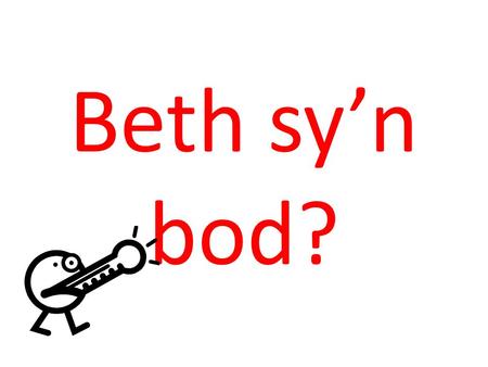 Beth sy’n bod?. What is wrong with you? (chi)