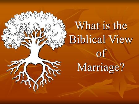 What is the Biblical View of Marriage? What is the Biblical View of Marriage?