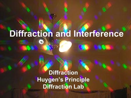 Diffraction and Interference