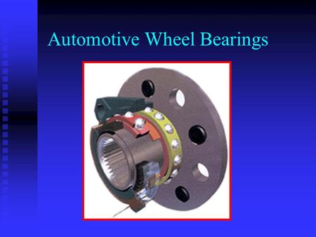 Automotive Wheel Bearings. Bearing Basics Things roll better than they slide. Rolling friction has less resistance that sliding friction. Parts last longer!