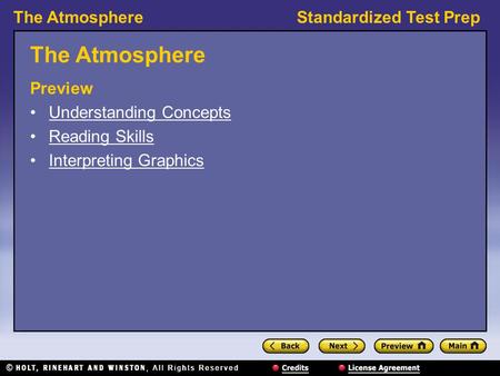 The Atmosphere Preview Understanding Concepts Reading Skills