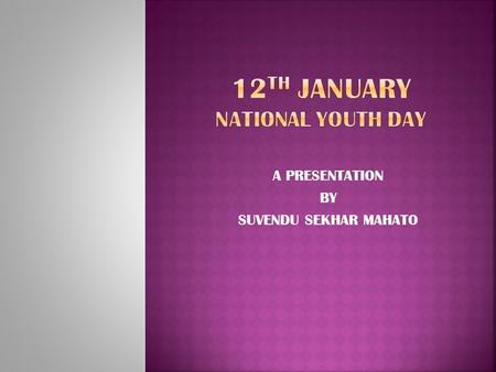 12th January national youth day