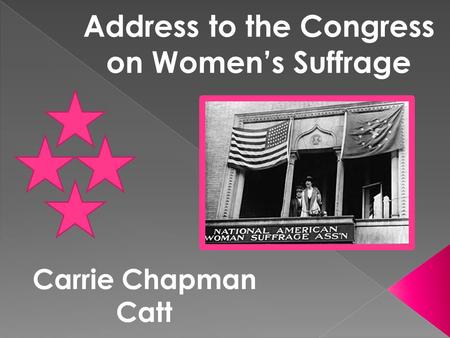Address to the Congress on Women’s Suffrage
