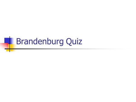 Brandenburg Quiz. Clarence Brandenburg was a member of what white supremacist organization? A. The Neo-Nazis of Northern Ohio B. The National Alliance.