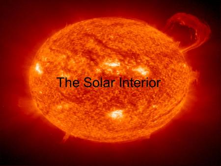 The Solar Interior. Free stuff from NASA Goddard Space Flight Center Courtesy Jack Ireland, L3 Communications, Lab of Astrophysics and Solar Physics,