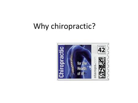 Why chiropractic?. For me, it was a life changed…