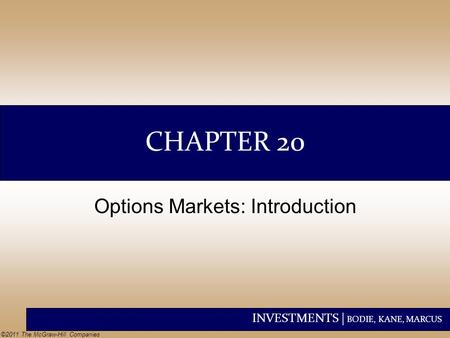 Options Markets: Introduction