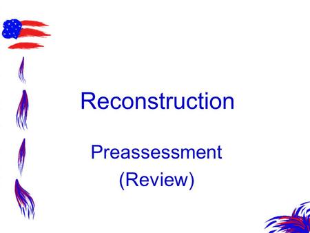 Preassessment (Review)