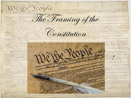 The Framing of the Constitution. Problems with the A.O.C. 1.Funding veterans’ pensions 2.Promoting trade 3.Handling the Indian threat 4.Dealing with worthless.