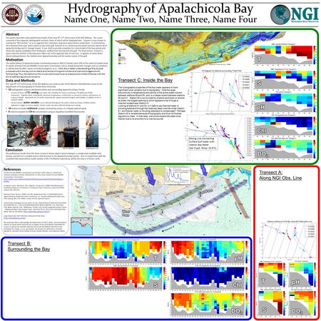 Transect C   Transect B Transect A  East Bay + Apalachicola R. New River Transect A: Along NGI Obs. Line Transect B: Surrounding the Bay Transect C: