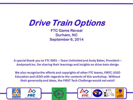 FTC Game Reveal Durham, NC September 6, 2014