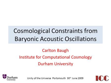 Cosmological Constraints from Baryonic Acoustic Oscillations