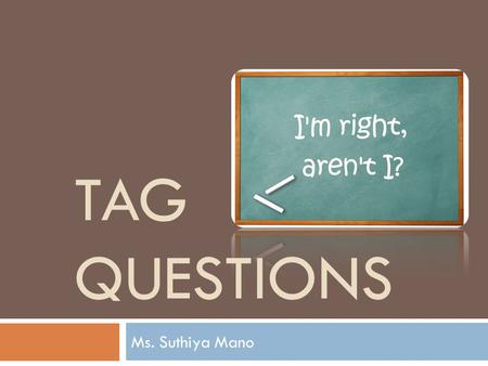 question tags presentation