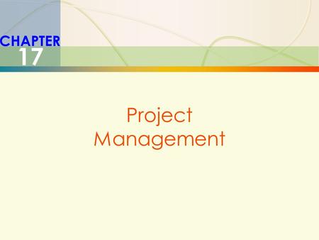 CHAPTER 17 Project Management.