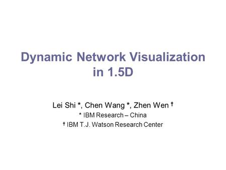 Dynamic Network Visualization in 1.5D