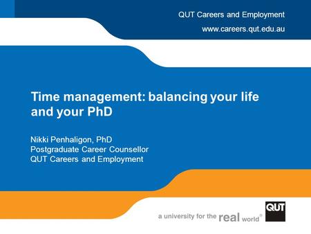 Time management: balancing your life and your PhD