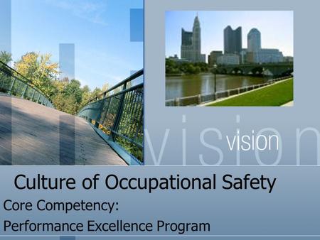 Culture of Occupational Safety Core Competency: Performance Excellence Program.