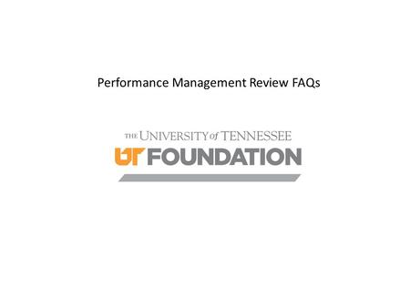 Performance Management Review FAQs