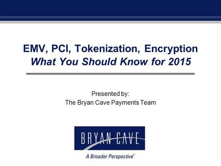 EMV, PCI, Tokenization, Encryption What You Should Know for 2015