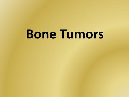Bone Tumors.