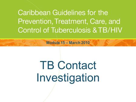 TB Contact Investigation