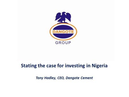 Stating the case for investing in Nigeria