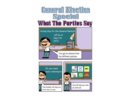 General Election Special Thursday May 7 th 2015 What is the General Election about? The General Election is where everyone in Britain gets to say who.