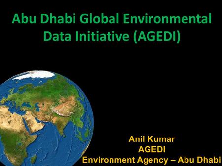 Abu Dhabi Global Environmental Data Initiative (AGEDI)