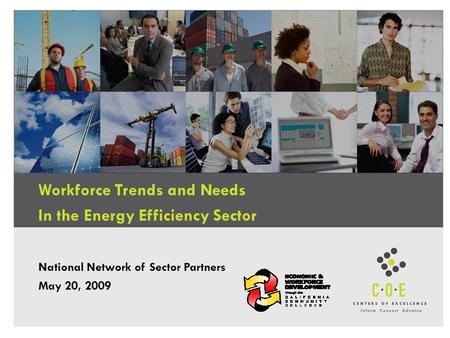 Workforce Trends and Needs In the Energy Efficiency Sector National Network of Sector Partners May 20, 2009.
